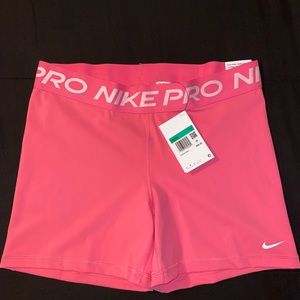 Nike pro pink shorts